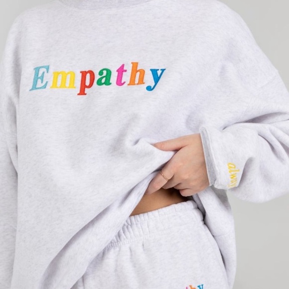 The Mayfair Group Empathy Always Grey Crewneck Sweatshirt One Size - Picture 2 of 9